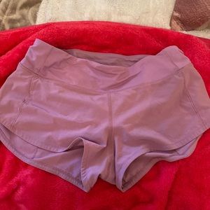 SIZE 4 PURPLE SPEED UP LULULEMON SHORTS